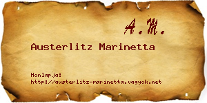 Austerlitz Marinetta névjegykártya